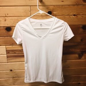 Champion white v-neck tee
